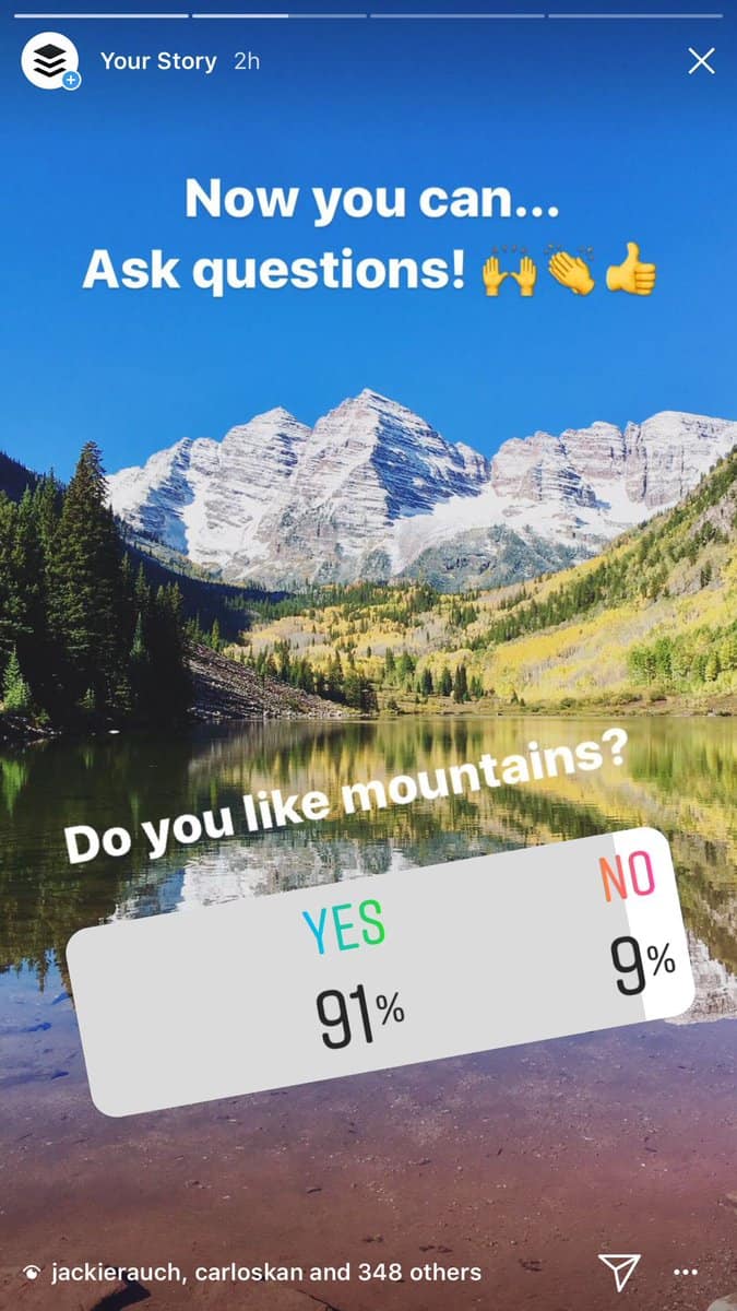 Instagram polling
