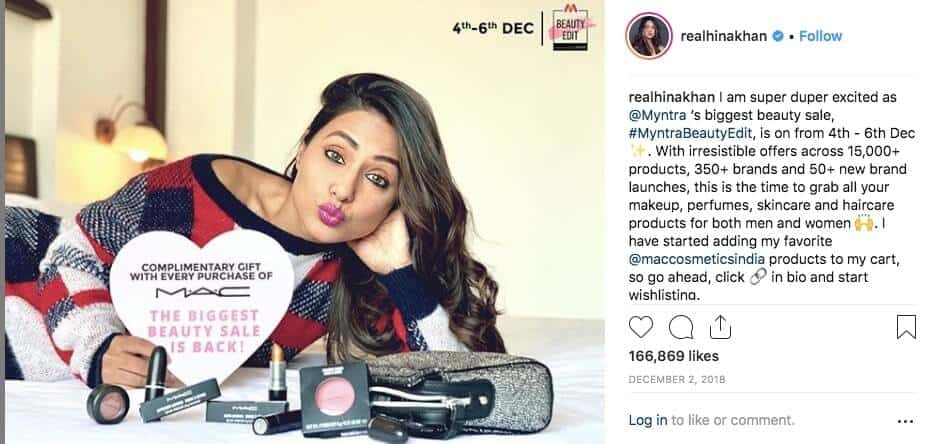 Add appropriate captions - hinakhan instagram