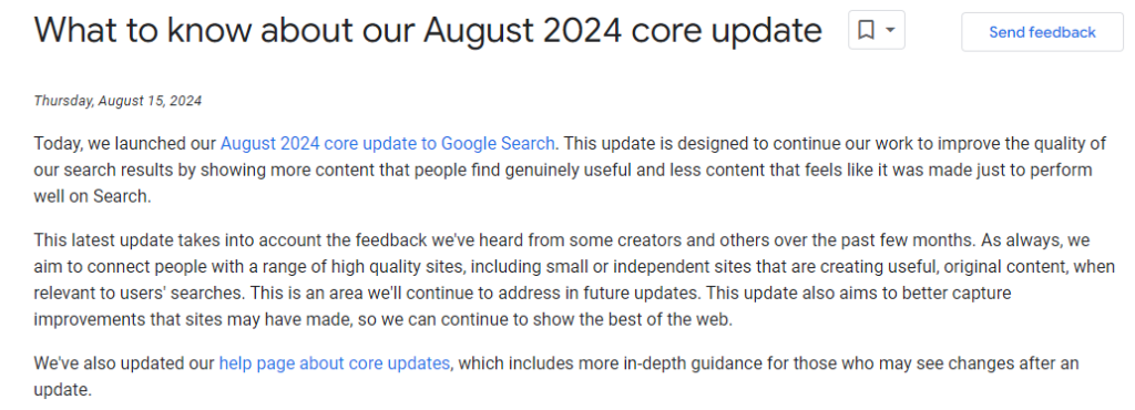 google core update aug 2024